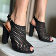 Sandale cu toc Kiran Negre