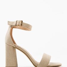 Sandale cu toc Kitu Bej