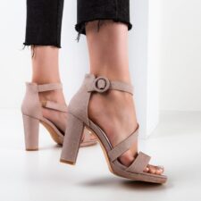 Sandale cu toc Kuweita Aurii