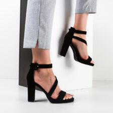Sandale cu toc Kuweita Negre