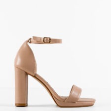 Sandale cu toc Lashay Nude