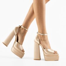 Sandale cu toc Laverne Bej