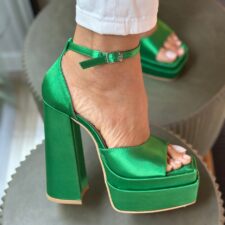 Sandale cu toc Laverne Verzi