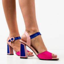 Sandale cu toc Liudmila Roz 2