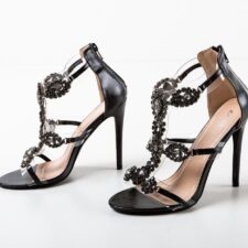 Sandale cu toc Lovell Negre