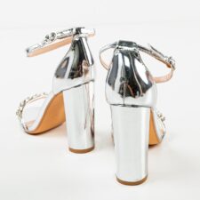 Sandale cu toc Lucifera Argintii