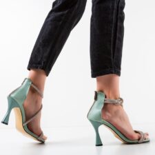 Sandale cu toc Luisa Turcoaz