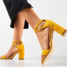 Sandale cu toc Lyla Galbene