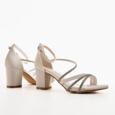 Sandale cu toc Lynia Bej
