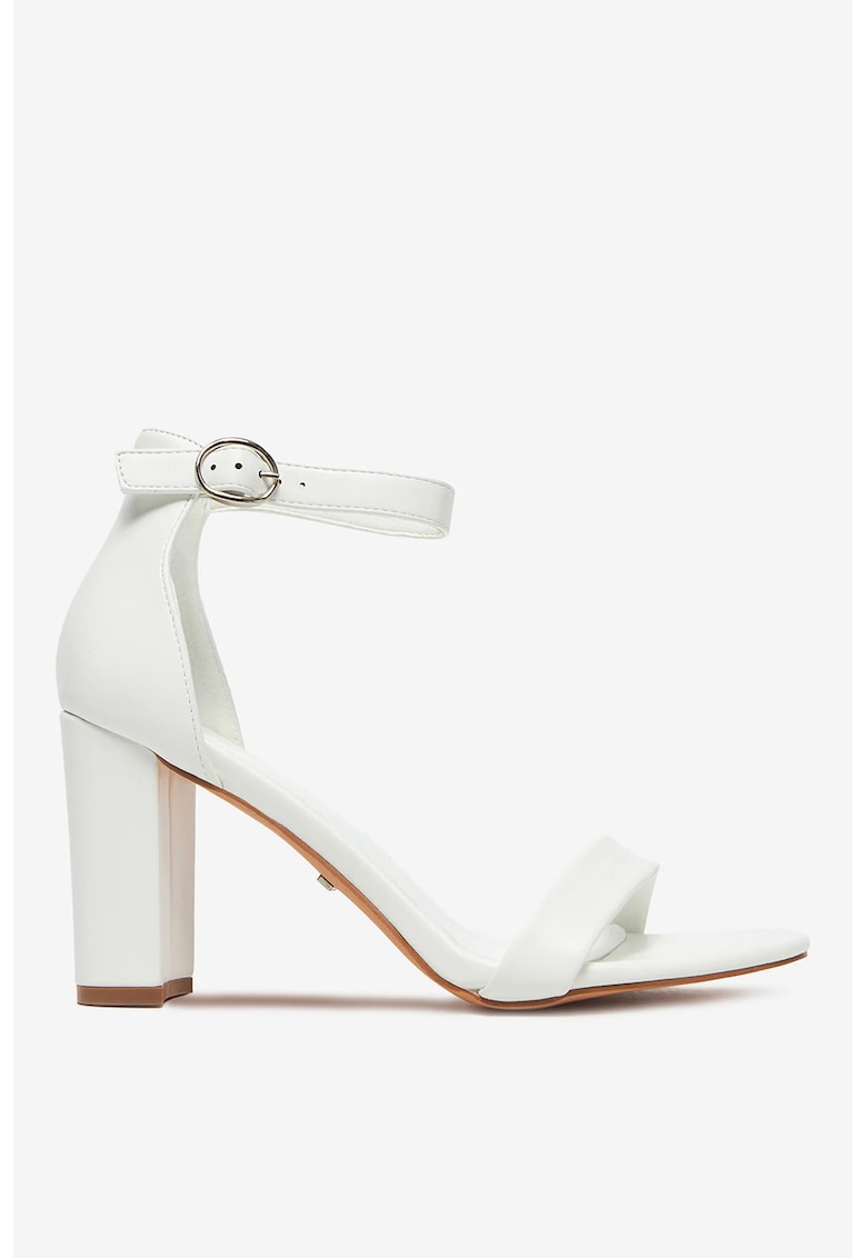 Sandale cu toc Material Sintetic - Culoare Alb 1 Sandale cu toc Material Sintetic - Culoare Alb