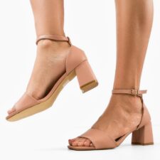 Sandale cu toc Mayare Nude