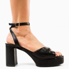 Sandale cu toc Merab Negre