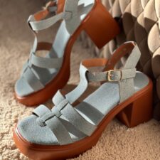 Sandale cu toc Merriam Albastre