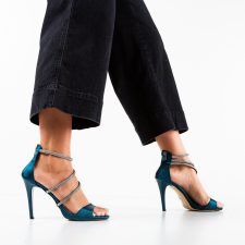 Sandale cu toc Mime Bleumarin