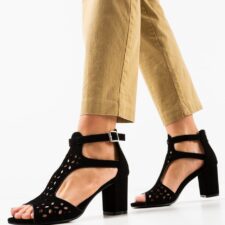 Sandale cu toc Minison Negre 2