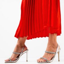 Sandale cu toc Myas Argintii