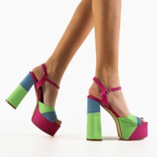 Sandale cu toc Myrat Multi