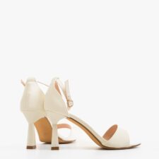Sandale cu toc Nacia Albe