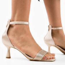 Sandale cu toc Nereo Bej