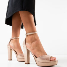 Sandale cu toc Nila Roz