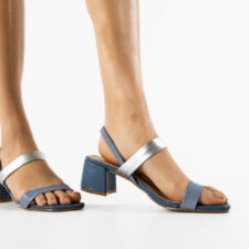 Sandale cu toc Nirmal Albastre