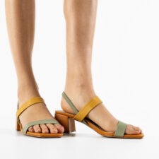 Sandale cu toc Nirmal Camel