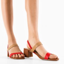 Sandale cu toc Nirmal Maro