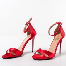 Sandale cu toc Nuda Rosii