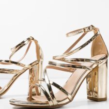 Sandale cu toc Obsesium Aurii