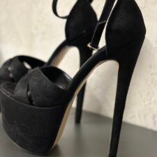 Sandale cu toc Olamide Negre