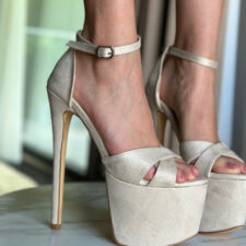 Sandale cu toc Olamide Nude 2