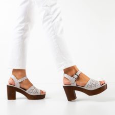 Sandale cu toc Oprey Gri