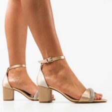 Sandale cu toc Orkestre Bej