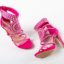 Sandale cu toc Orma Fuchsia