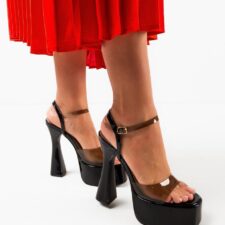 Sandale cu toc Parrish Negre