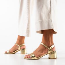 Sandale cu toc Patel Aurii