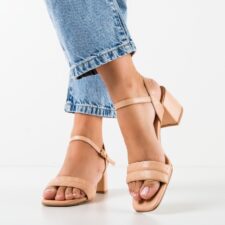 Sandale cu toc Patel Bej