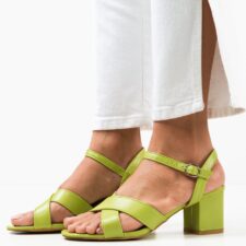 Sandale cu toc Phirun Verzi