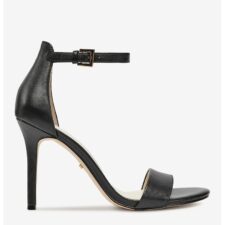 Sandale cu toc  Piele naturala - Negru