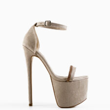 Sandale cu toc Pleun Bej