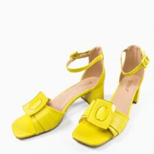 Sandale cu toc Pokazaha Galbene