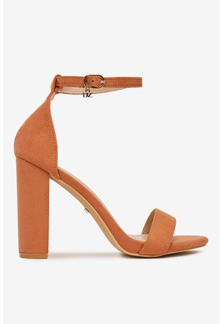 Sandale cu toc Portocaliu 1 Sandale cu toc Portocaliu