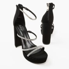 Sandale cu toc Quebec Negre