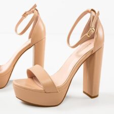 Sandale cu toc Reich Nude