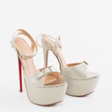 Sandale cu toc Rerko Argintii