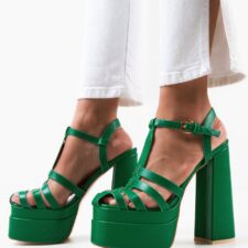 Sandale cu toc Rio Verzi