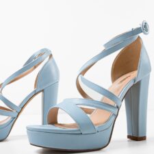 Sandale cu toc Ross Albastre