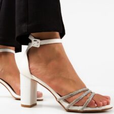 Sandale cu toc Scout Albe