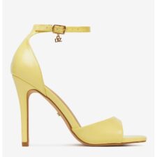 Sandale cu toc  Sintetic - Galben