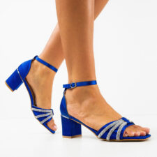 Sandale cu toc Skov Albastre